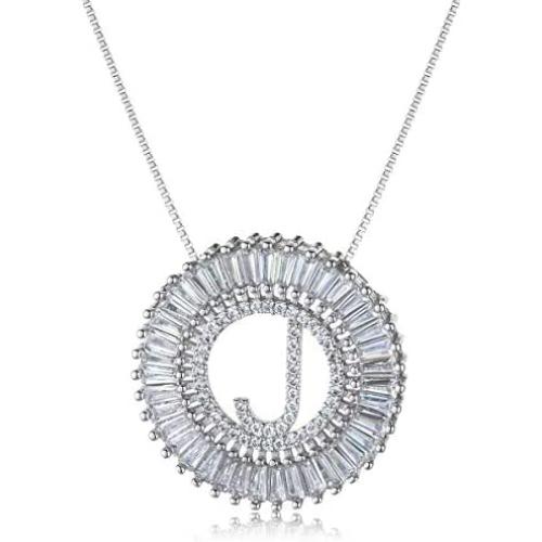 COTTVOTT A-Z Alphabet Pendant Necklaces Charms Women Initial Letter Chain Necklace 4 Colors