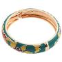 UJOY Cloisonne Bangles Gorgeous National Floral Panda Set Enameled Gold Plated Handcrafted Bracelets Jewelry Gifts 55C43