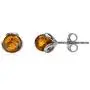 Amber Sterling Silver Small Ball Stud Earrings Amber Sterling Silver Small Ball Stud Earrings