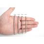 WEILYDF 2-5mm Twist Chain Necklace Stainless Steel Necklace 16-36 Inches Men Women Jewellery