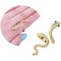 MIXIA Adjustable Punk Rock Crystal Snake Ring for Women Vintage Gothic Open Smooth Animal Finger Ring Halloween Jewelry Accessories