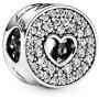 Pandora Jewelry Pave and Heart Anniversary Cubic Zirconia Charm in Sterling Silver