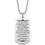 Lcbulu Son Necklace Gifts from Mom - to My Son Dog Tag Inspirational Necklace for Son, Mother to Son Necklace, Son Gifts from Mother