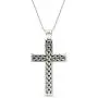 LeCalla Sterling Silver Jewelry Light-Weight Cross Religious Pendant with Cable Chain for Men LeCalla Sterling Silver Jewelry Light-Weight Cross Religious Pendant with Cable Chain for Men