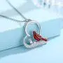 JUSTKIDSTOY Cardinal Necklace Jewelry 925 Sterling Silver Red Bird Pendant Necklace Memorial Gifts for Women Friends JUSTKIDSTOY Cardinal Necklace Jewelry 925 Sterling Silver Red Bird Pendant Necklace Memorial Gifts for Women Friends