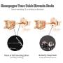 Rose Gold Stud Earrings for Women Men Girls- 3 Pairs of Hypoallergenic Sterling Silver Small Cubic Zirconia Earrings Set