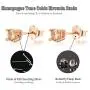 Rose Gold Stud Earrings for Women Men Girls- 3 Pairs of Hypoallergenic Sterling Silver Small Cubic Zirconia Earrings Set
