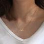 IEFSHINY Custom Name Necklace Personalized, 14K Gold Plated Name Necklace Personalized Charm Jewelry Gift for Women Customized Name Necklace Dainty Letter Name Necklace Gold Rose Gold Silver