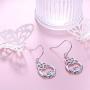 925 Sterling Silver Ear Hooks Celtic Knot Claddagh Drop Dangle Earrings Friendship Jewelry Gift for Women Friend or Wife