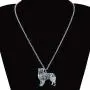 WEVENI Enamel Alloy Australian Shepherd Dog Necklace Pendant Pet Jewelry Gifts for Women Girls Ladies