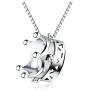AceCraft Queen Crown Necklace, 925 Sterling Silver Pendant Fashion Women Jewelry Charms Gift for Teen Girl/Bridesmaid/Mom/Her