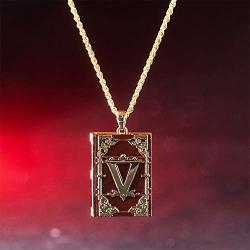DMC 5 V Poetry Notebook Necklace Pendant Copper Open Enable Jewelry Devil May Cry 5 Halloween Cosplay Accessories
