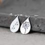 925 Sterling Silver Dandelion Drop Earrings for Women Teen Girls Water Drop Silver Flower Mountain Tree Dangle Earrings Jewelry Gifts for Mom Lover