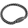 Geoffrey Beene Mens Stainless Steel Franco Chain Bracelet with Magnetic Clasp