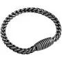 Geoffrey Beene Mens Stainless Steel Franco Chain Bracelet with Magnetic Clasp