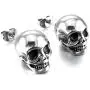 Fusamk Punk Piercing Body Jewelry Titanium Steel Skull Stud Earrings Fusamk Punk Piercing Body Jewelry Titanium Steel Skull Stud Earrings
