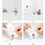 Stainless Steel Angel Wings Heart Cross Urn Pendant Necklace Memorial Ash Keepsake Cremation Jewelry