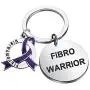 CENWA Fibromyalgia Purple Ribbon Keychain Fibromyalgia Awareness Gift Fibromyalgia Jewelry Fibro Warrior Keychain