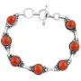 Carnelian Bracelet 925 Silver Overlay Handmade Boho Style Jewelry Carnelian Bracelet 925 Silver Overlay Handmade Boho Style Jewelry