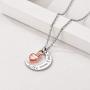 U7 Personalized Photo Cremation Urn Necklace for Human Pet Ashes |Stainless Steel Engraving Heart Pendant Memorial Keepsake Jewelry with Filling Tool
