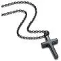 REVEMCN Cross Necklace for Men Women Kids, Silver Gold Black Stainless Steel Simple Cross Pendant Necklace 18-22 Inches Chain