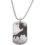 Marvel Black Panther Mens Stainless Steel Dog Tag Pendant, 20''