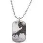 Marvel Black Panther Mens Stainless Steel Dog Tag Pendant, 20''