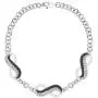 KATARINA Infinity Black and White Diamond Jewelry Set in 10K White Gold (7/8 cttw)