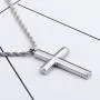 Molike Simple Stainless Steel Cross Pendant Necklace Men Women, 20-24 Inch Twist Rope Chain Molike Simple Stainless Steel Cross Pendant Necklace Men Women, 20-24 Inch Twist Rope Chain