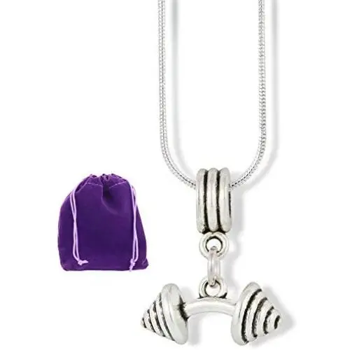 Dumbbell Necklace for Men | Weight Lifting Pendant Jewelry Bent Dumbbell Dumbbell Necklace for Men | Weight Lifting Pendant Jewelry Bent Dumbbell