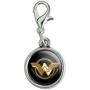 GRAPHICS & MORE Wonder Woman Movie Golden Lasso Logo Antiqued Bracelet Pendant Zipper Pull Charm with Lobster Clasp