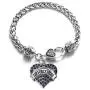 Inspired Silver - Silver Pave Heart Charm Bracelet with Cubic Zirconia Jewelry Inspired Silver - Silver Pave Heart Charm Bracelet with Cubic Zirconia Jewelry