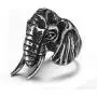 PikaLF Elephant Head Ring for Men, Stainless Steel Boho Ethnic Elephant Rings, Vintage Animal Ring Jewelry Gift for Men Boys