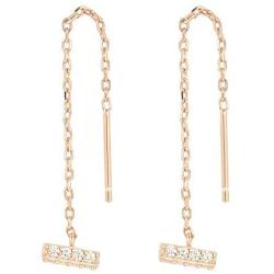 PAVOI 14K Gold Plated Sterling Silver Ball/Bar/Cuff Threader Earrings for Women in Rose Gold, White Gold and Yellow Gold