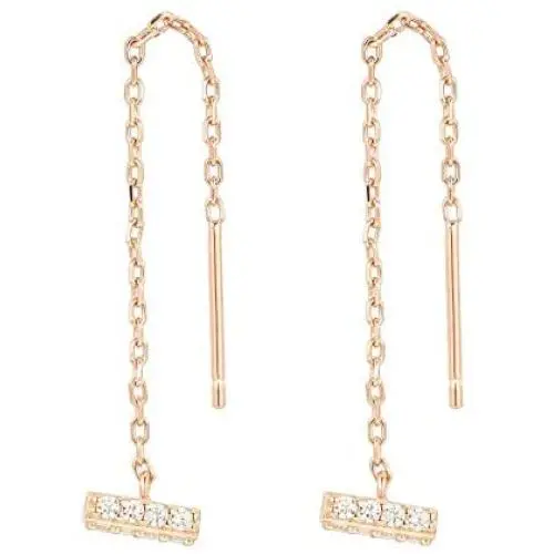 PAVOI 14K Gold Plated Sterling Silver Ball/Bar/Cuff Threader Earrings for Women in Rose Gold, White Gold and Yellow Gold PAVOI 14K Gold Plated Sterling Silver Ball/Bar/Cuff Threader Earrings for Women in Rose Gold, White Gold and Yellow Gold