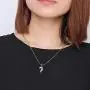 Couple Necklace Pendant Yin Yang Love Heart CZ Puzzle Matching Couple Gift for Him and Her Couple Necklace Pendant Yin Yang Love Heart CZ Puzzle Matching Couple Gift for Him and Her