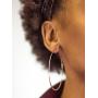 Large 14k Yellow Gold Continuous Endless Hoop Earrings, 1.2mm Tube