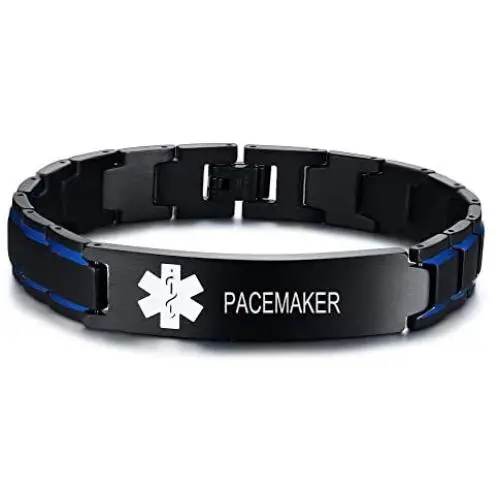 VNOX Free Custom Engraving-Unisex 2 Tone Brushed Stainless Steel Emergency Medical Alert ID Adjustable Bracelet Wristband VNOX Free Custom Engraving-Unisex 2 Tone Brushed Stainless Steel Emergency Medical Alert ID Adjustable Bracelet Wristband