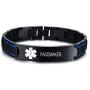 VNOX Free Custom Engraving-Unisex 2 Tone Brushed Stainless Steel Emergency Medical Alert ID Adjustable Bracelet Wristband