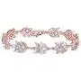 SWEETV Wedding Bridal Bracelet for Brides,Bridesmaid-Crystal Cubic Zirconia Bracelet Leaf Vine Vintage Style SWEETV Wedding Bridal Bracelet for Brides,Bridesmaid-Crystal Cubic Zirconia Bracelet Leaf Vine Vintage Style