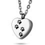 FCZDQ Cremation Jewelry Sleeping Dog Memorial Keepsake Ashes Urn Pendant Necklace with Funnel Kit