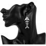 Fishbone Animal Fish Occident Beautiful Earrings Dangle for Women Girl Silver Plated fashion club Jewelry Gift