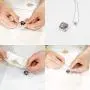 LYFML Heart Crystal Cremation Jewelry Urn Necklace for Ashes, Keepsake Pendant Made of Titanium Steel Support for Customization, Come with Filling Kit LYFML Heart Crystal Cremation Jewelry Urn Necklace for Ashes, Keepsake Pendant Made of Titanium Steel Support for Customization, Come with Filling Kit