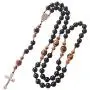Sundysh Rosary Catholic Prayer Beads Necklace for Men Boy,Holy Black Gemstone Rosaries Chain,No Breaking Rosario Steel Crucifix Cross Christian Gift Jewelry Sundysh Rosary Catholic Prayer Beads Necklace for Men Boy,Holy Black Gemstone Rosaries Chain,No Breaking Rosario Steel Crucifix Cross Christian Gift Jewelry