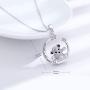 CHENGHONG Teddy Bear Necklace 925 Sterling Silver Cute Animal Pendant Necklace/Always in My Heart/Star Moon Bear Necklace Panda Bear Jewelry Gift for Women, Girls, Teen