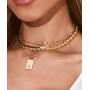 Multilayer Necklaces Anklet Set for Women Gold Plated Snake Link Chain Pendant Necklace Gifts for Girls Jewelry Set