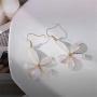 ZRosse 2 Pairs Sparkly Chic Charm Crystal Flower Dangle Drop Earrings Sets for Women Girls Statement Rhinestone Earrings Jewelry Gifts