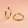 8 Pairs 18k Gold Plated Small Round Hoop Earrings Set Stainless Steel Hypoallergenic Nickel Free Cute Huggie Earrings for Women Girls 10 14 16MM EXGOX