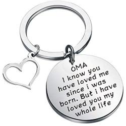 TIIMG Oma Keychain Grandmother Gifts Oma Gifts for Grandma Grandmother Keychain Gifts for Oma from Grandson