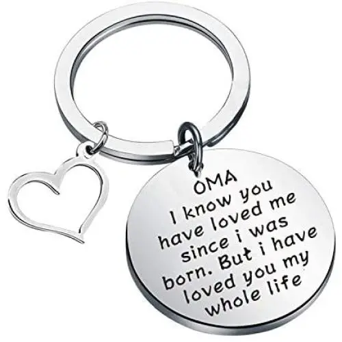 TIIMG Oma Keychain Grandmother Gifts Oma Gifts for Grandma Grandmother Keychain Gifts for Oma from Grandson